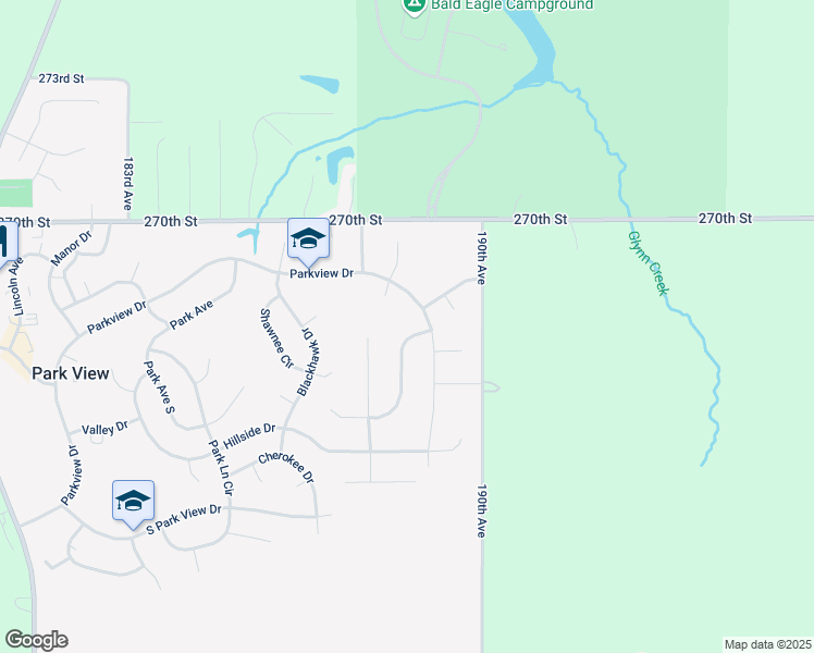map of restaurants, bars, coffee shops, grocery stores, and more near 14 N Jacob Dr in Eldridge