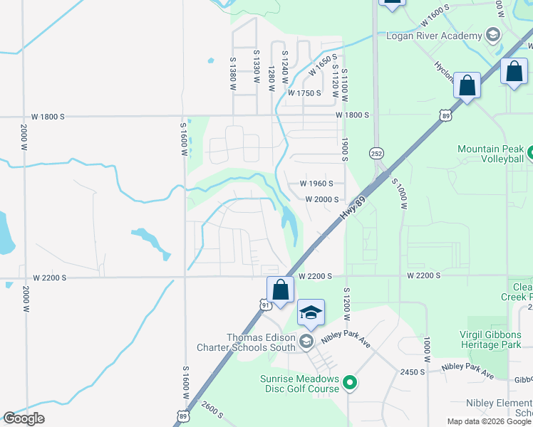 map of restaurants, bars, coffee shops, grocery stores, and more near 2072 South 1400 West in Wellsville