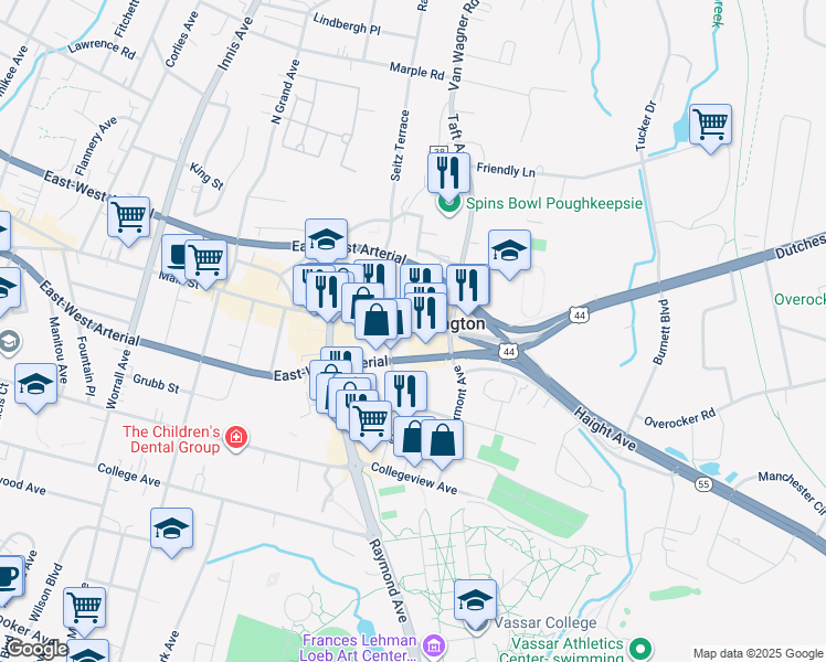 map of restaurants, bars, coffee shops, grocery stores, and more near in Arlington