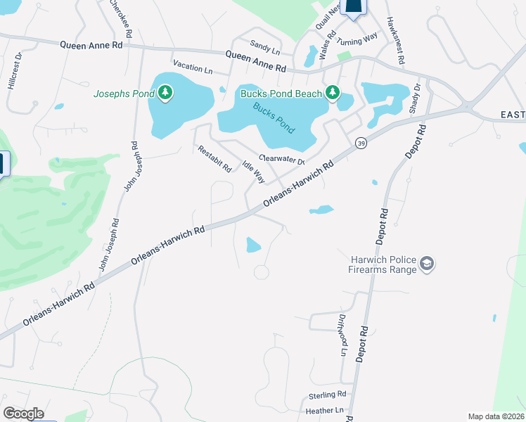map of restaurants, bars, coffee shops, grocery stores, and more near 6 Little Lane in Harwich