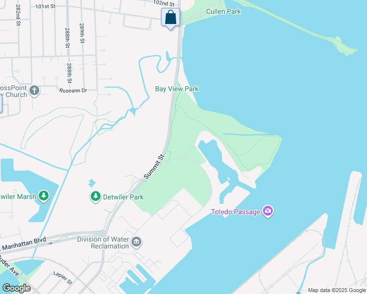 map of restaurants, bars, coffee shops, grocery stores, and more near in Toledo