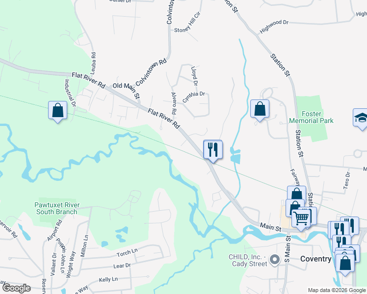 map of restaurants, bars, coffee shops, grocery stores, and more near 4 Collier Way in Coventry