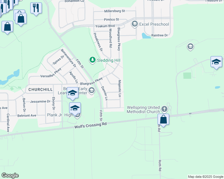 map of restaurants, bars, coffee shops, grocery stores, and more near 379 McGrath Drive in Oswego