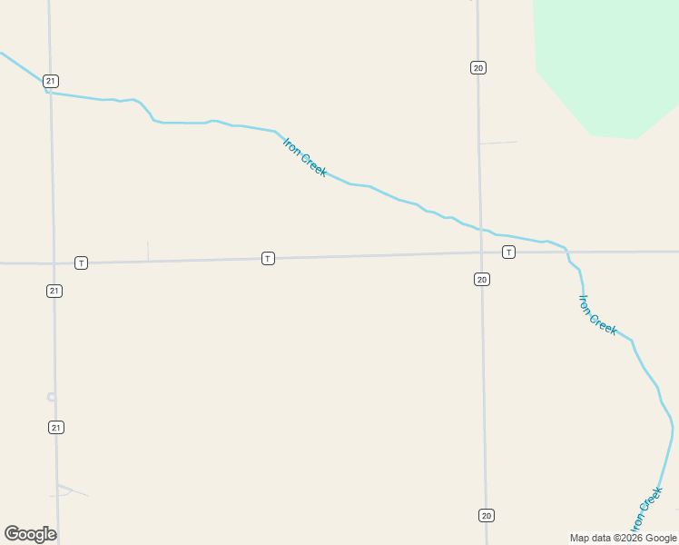 map of restaurants, bars, coffee shops, grocery stores, and more near 20313 County Road T in Fayette