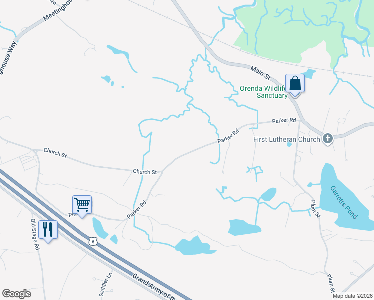 map of restaurants, bars, coffee shops, grocery stores, and more near 298 Parker Road in Barnstable