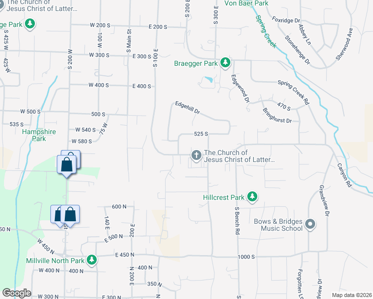 map of restaurants, bars, coffee shops, grocery stores, and more near 561 South 225 East in Providence