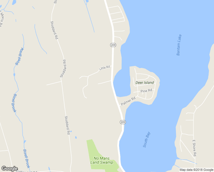 map of restaurants, bars, coffee shops, grocery stores, and more near 209 Bantam Lake Road in Morris
