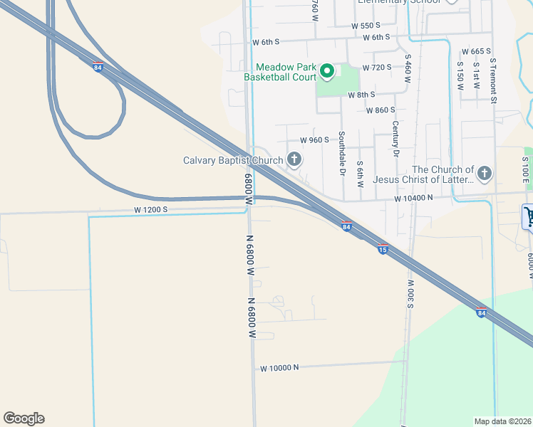 map of restaurants, bars, coffee shops, grocery stores, and more near 10380 North 6800 West in Tremonton