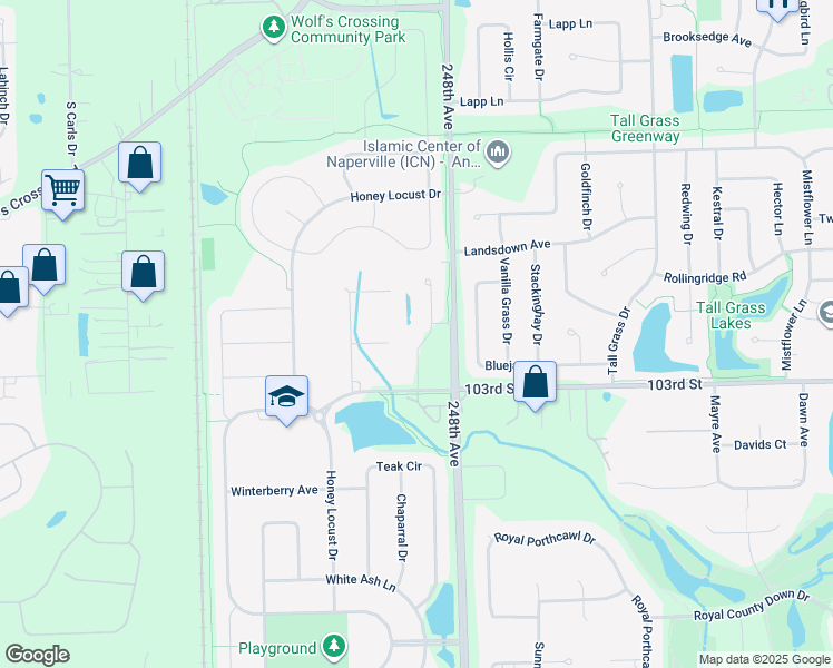 map of restaurants, bars, coffee shops, grocery stores, and more near in Naperville