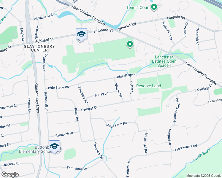 map of restaurants, bars, coffee shops, grocery stores, and more near 200 Olde Stage Road in Glastonbury
