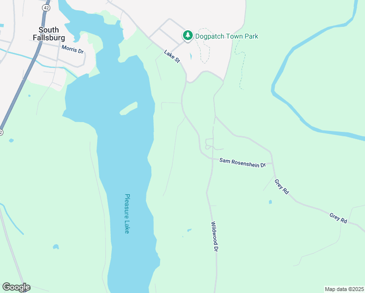 map of restaurants, bars, coffee shops, grocery stores, and more near 29 Deforest Road in South Fallsburg