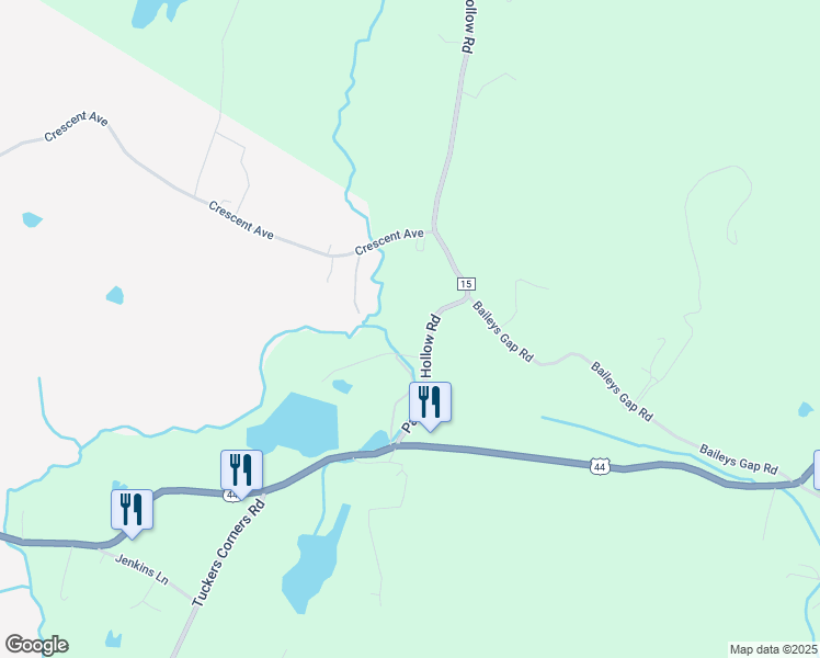 map of restaurants, bars, coffee shops, grocery stores, and more near 37 Pancake Hollow Road in Highland