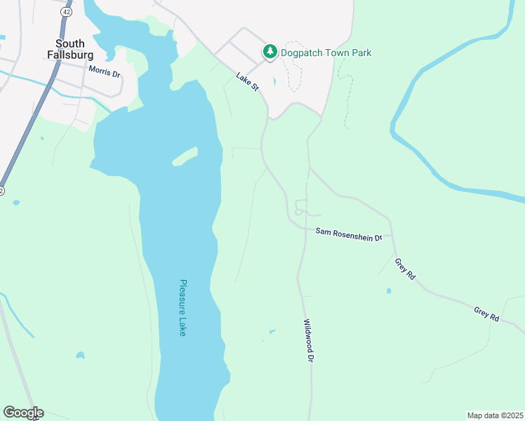 map of restaurants, bars, coffee shops, grocery stores, and more near 29 Deforest Road in South Fallsburg