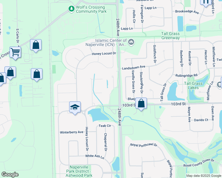 map of restaurants, bars, coffee shops, grocery stores, and more near in Naperville