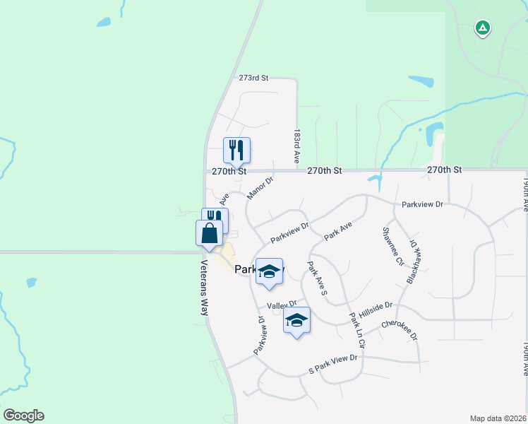 map of restaurants, bars, coffee shops, grocery stores, and more near 4 Manor Court in Eldridge