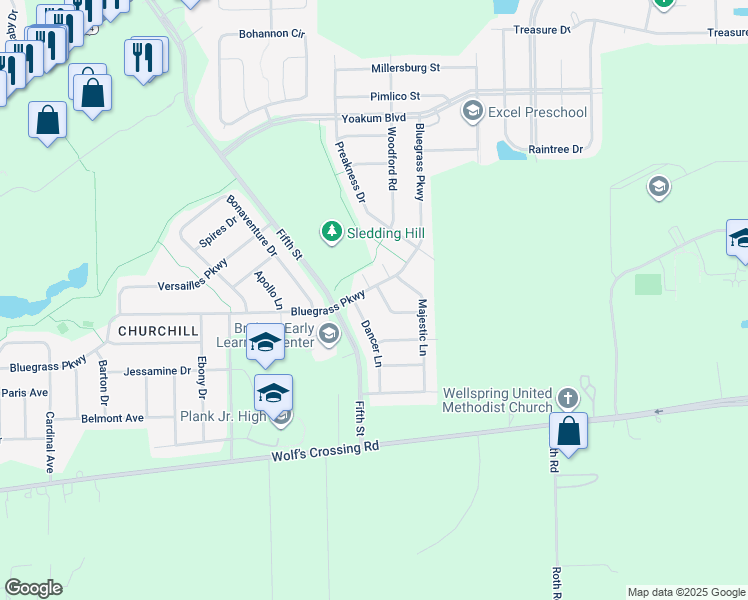 map of restaurants, bars, coffee shops, grocery stores, and more near 473 Silver Charm Drive in Oswego