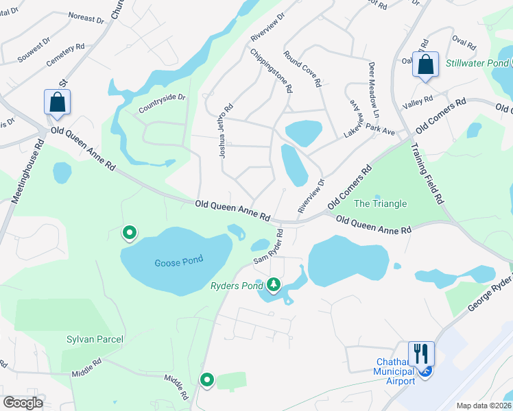 map of restaurants, bars, coffee shops, grocery stores, and more near 10 Chippingstone Road in Chatham