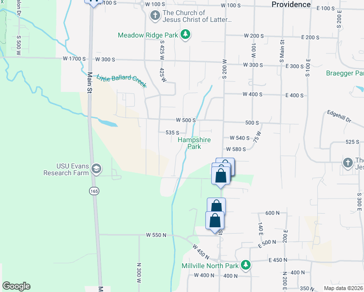 map of restaurants, bars, coffee shops, grocery stores, and more near 659 South 330 West in Providence