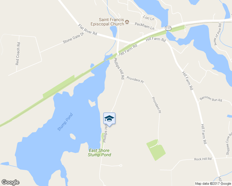 map of restaurants, bars, coffee shops, grocery stores, and more near 161 Phillips Hill Road in Coventry