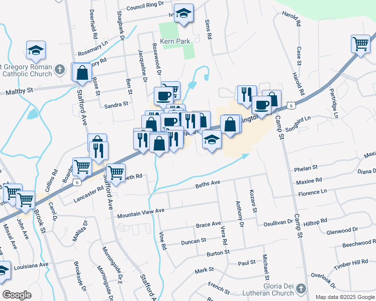 map of restaurants, bars, coffee shops, grocery stores, and more near 30 Sheila Court in Bristol