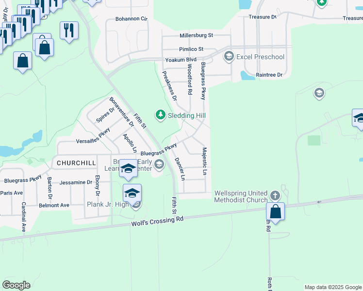 map of restaurants, bars, coffee shops, grocery stores, and more near 473 Silver Charm Drive in Oswego