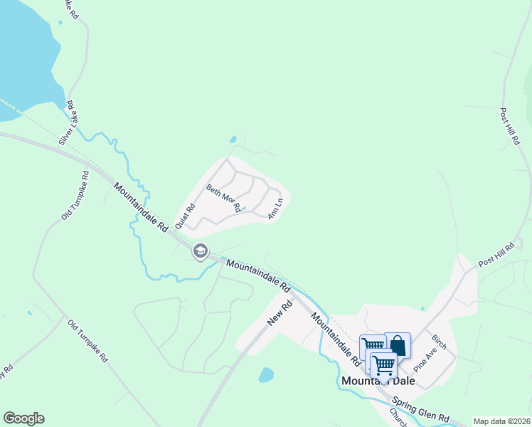 map of restaurants, bars, coffee shops, grocery stores, and more near 11 Ann Lane in Mountain Dale