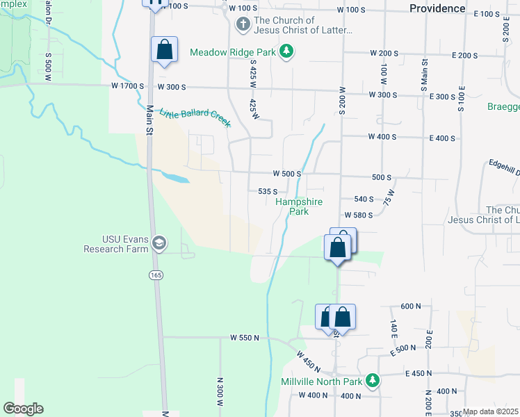 map of restaurants, bars, coffee shops, grocery stores, and more near 589 380 West in Providence