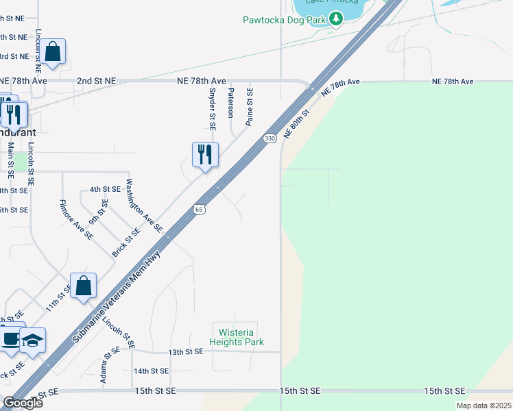 map of restaurants, bars, coffee shops, grocery stores, and more near 601 Hawthorne Crossing Drive Southeast in Bondurant