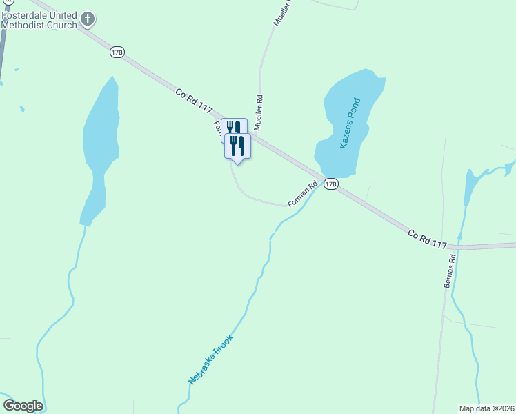 map of restaurants, bars, coffee shops, grocery stores, and more near 41 Forman Road in Cochecton