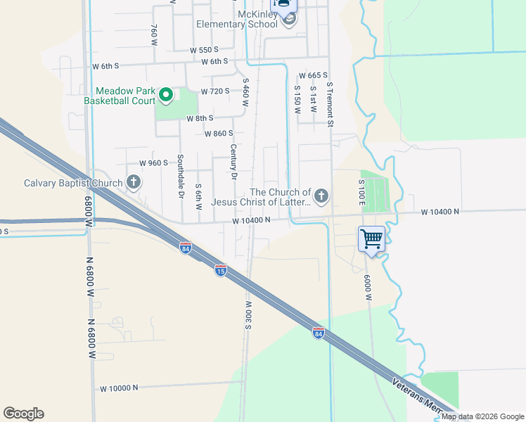 map of restaurants, bars, coffee shops, grocery stores, and more near 215 West 12th Street South in Tremonton