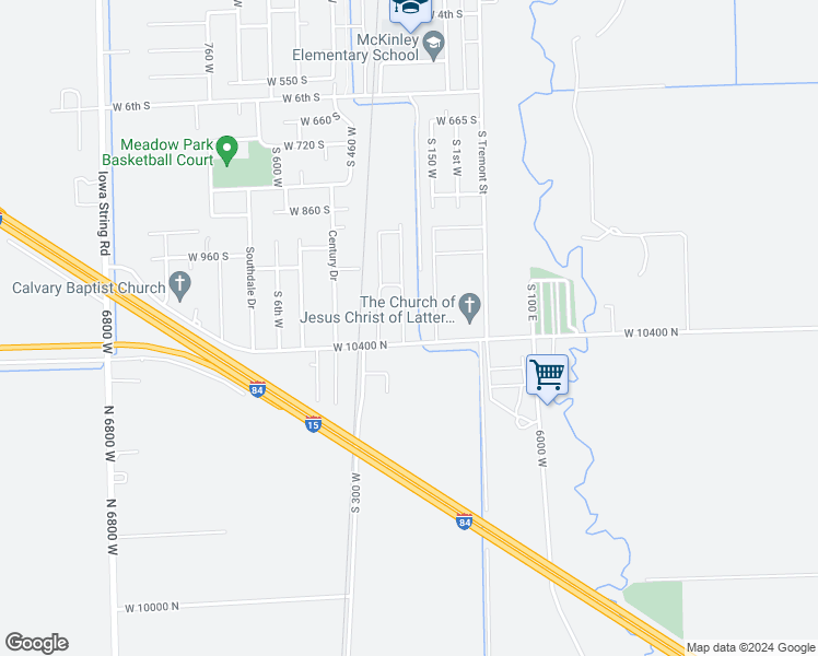 map of restaurants, bars, coffee shops, grocery stores, and more near 195 Rocket Road in Tremonton