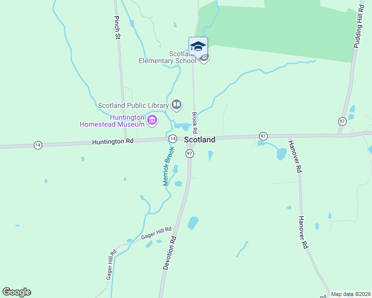 map of restaurants, bars, coffee shops, grocery stores, and more near 6 Huntington Road in Scotland