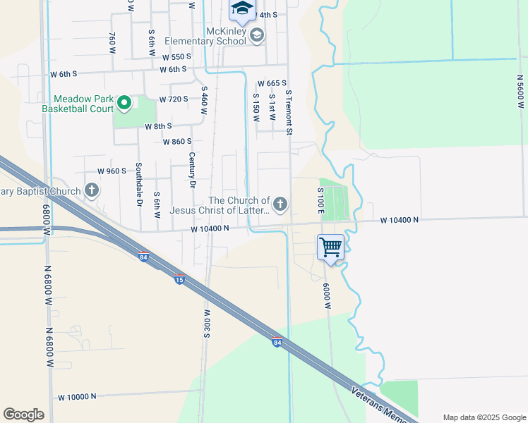 map of restaurants, bars, coffee shops, grocery stores, and more near 1143 South 150 West in Tremonton