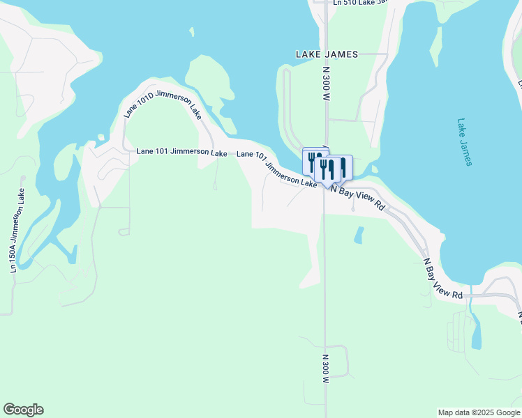 map of restaurants, bars, coffee shops, grocery stores, and more near 100-198 Lane 101B Jimmerson Lake in Angola