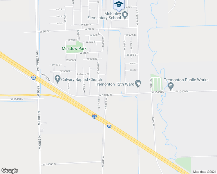 map of restaurants, bars, coffee shops, grocery stores, and more near 150 1200 South in Tremonton