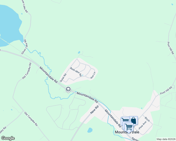 map of restaurants, bars, coffee shops, grocery stores, and more near 22 Norman Drive in Mountain Dale