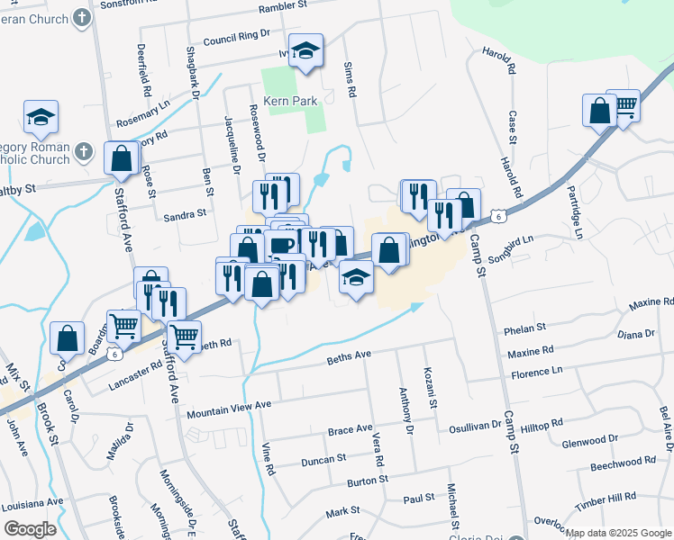 map of restaurants, bars, coffee shops, grocery stores, and more near 30 Sheila Court in Bristol