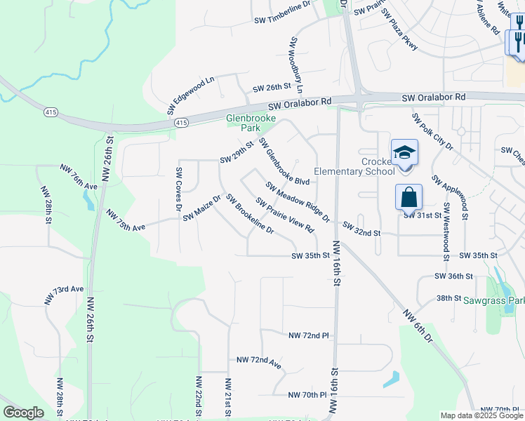 map of restaurants, bars, coffee shops, grocery stores, and more near 3034 Southwest Prairie View Road in Ankeny