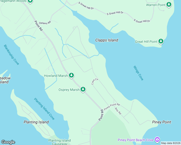 map of restaurants, bars, coffee shops, grocery stores, and more near 19 Register Road in Marion