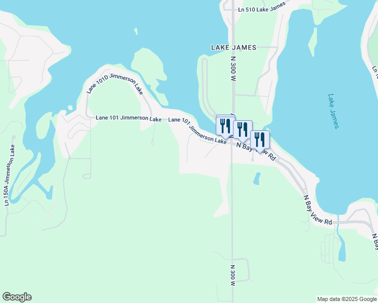 map of restaurants, bars, coffee shops, grocery stores, and more near 100 Lane 101B Jimmerson Lake in Angola