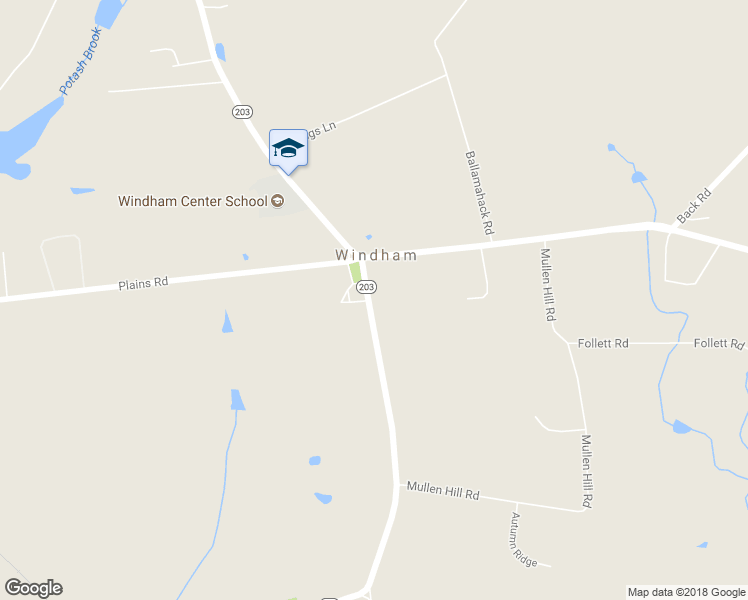 map of restaurants, bars, coffee shops, grocery stores, and more near 20 Windham Center Road in Windham