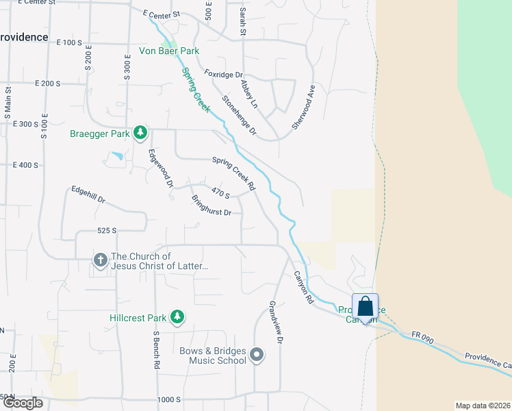 map of restaurants, bars, coffee shops, grocery stores, and more near 515 Spring Creek Road in Providence