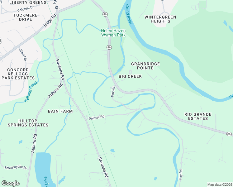 map of restaurants, bars, coffee shops, grocery stores, and more near 6225 Painesville Warren Road in Painesville