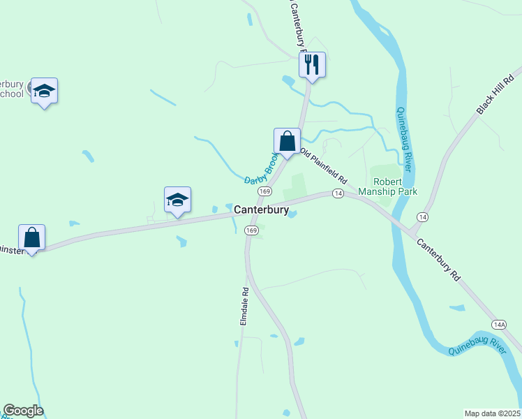 map of restaurants, bars, coffee shops, grocery stores, and more near in Canterbury