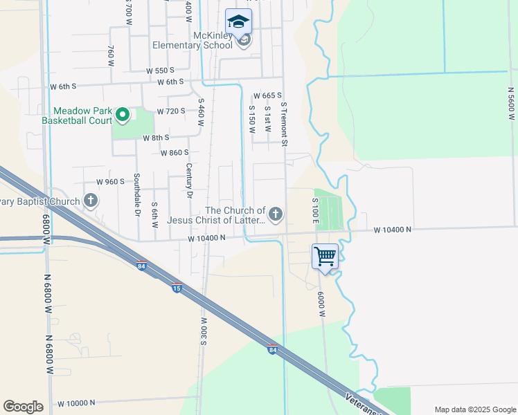 map of restaurants, bars, coffee shops, grocery stores, and more near 1095 South 150 West in Tremonton