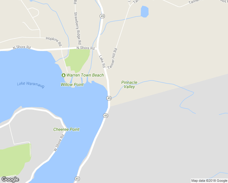 map of restaurants, bars, coffee shops, grocery stores, and more near 375 Lake Road in Warren
