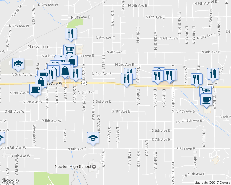 map of restaurants, bars, coffee shops, grocery stores, and more near 10 Cardinal Ct in Newton