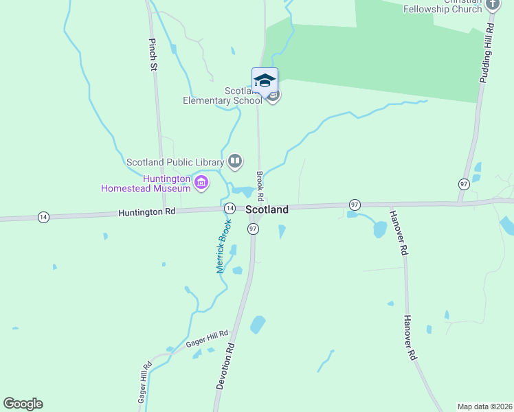 map of restaurants, bars, coffee shops, grocery stores, and more near 6 Huntington Road in Scotland