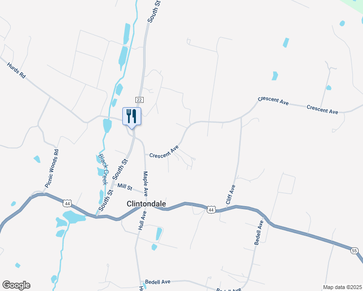 map of restaurants, bars, coffee shops, grocery stores, and more near 327 Crescent Avenue in Highland