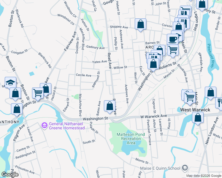 map of restaurants, bars, coffee shops, grocery stores, and more near 7 Alice Street in Coventry